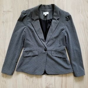 ELLE Cute Blazer Grey w/ Black Polka Dots Size 10